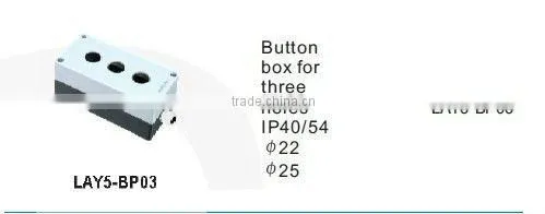 high quality 22/25mm push button control panel(box) enclosure/parts for three holes ip40/54 LAY5-BP03
