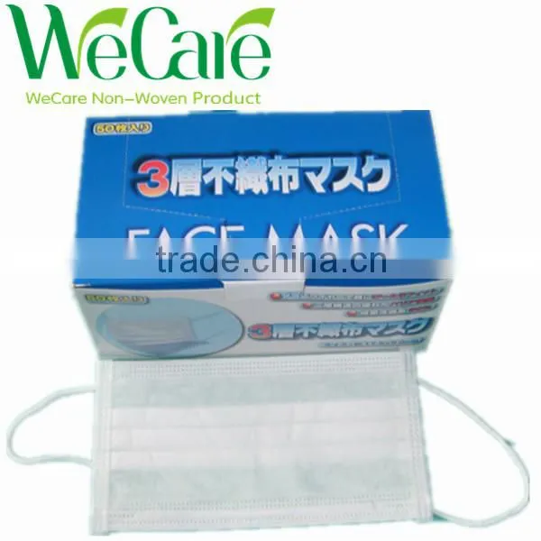 Disposable non woven Surgical face mask with earloop for hospital