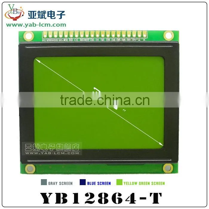 COB 12864 lcd module, 128X64 lcd screen display with RA6963C/T6963C/UCi6963 or EQV