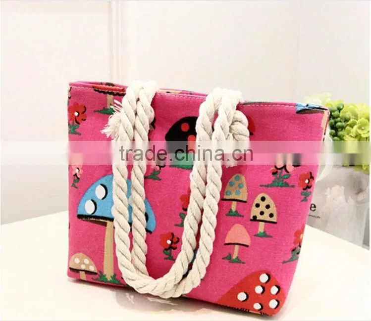 2016 cotton canvas waterproof canvas beach bag