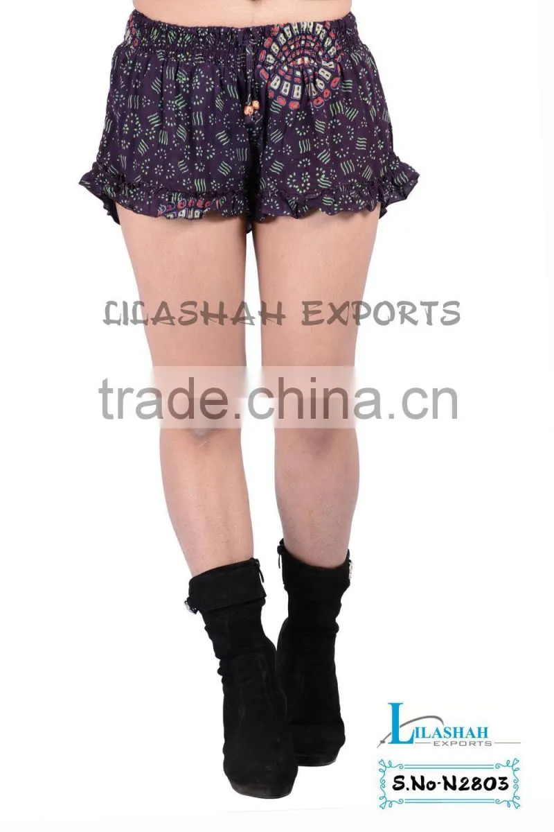 N2803 Rayan Printed Shorts Jumpsuit Trouser Dresses jump suit Ropa Vetement Babacool summer beachwear short