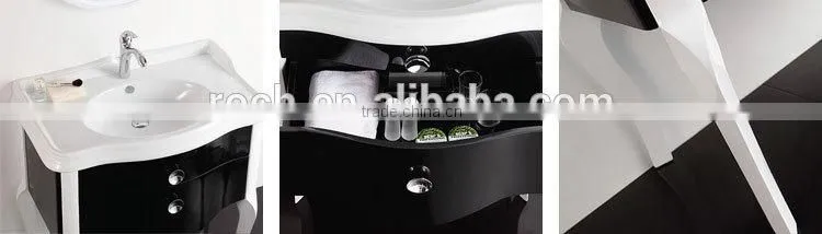 ROCH 2021 Hot Latest Solid Wood Bathroom Cabinet Chaozhou Ceramics Factory