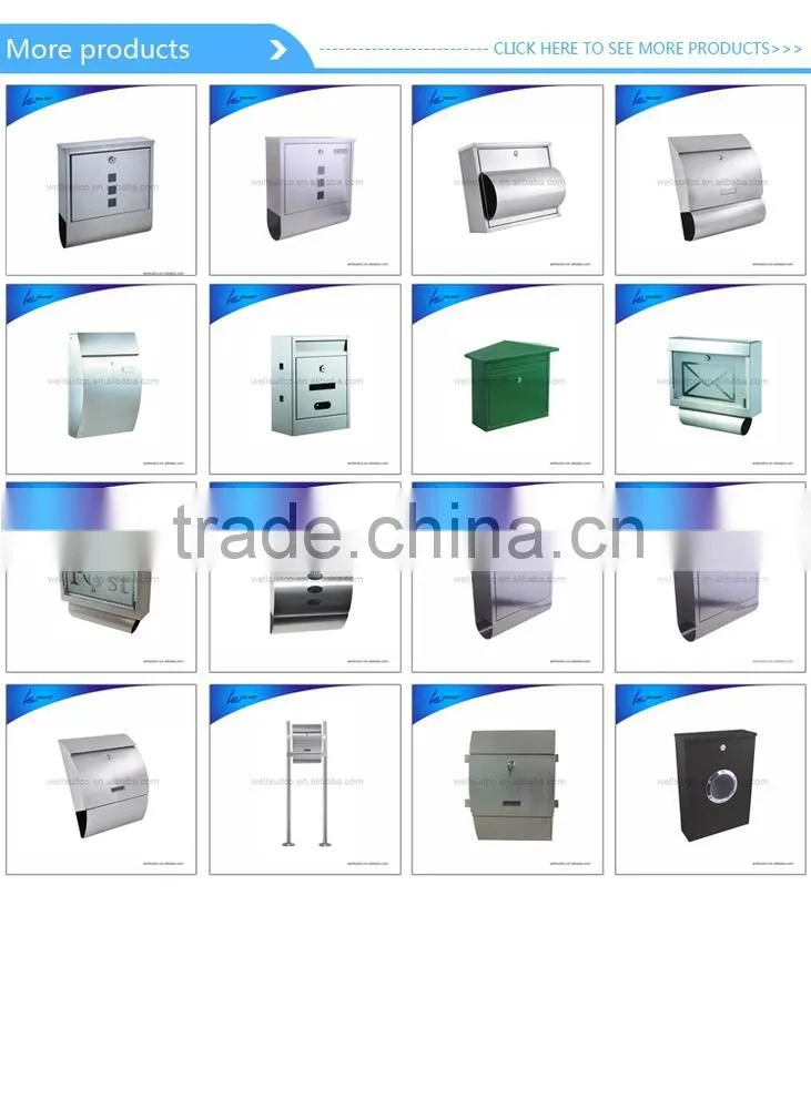 Wholesale Good Quality Metal Stainless Steel antique apartment mailbox made in China