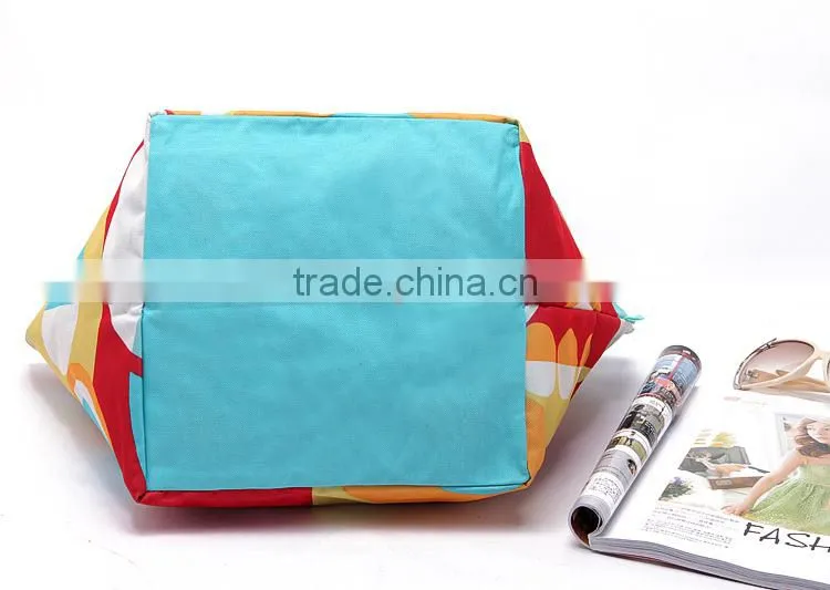 Fashionable high quality tote shopping waterproof promotional beach bag