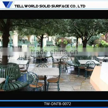 Square solid surface dinning table /restaurant table Mcdonald table