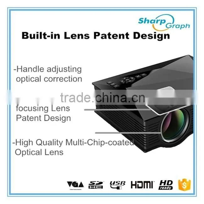 2016 Alibaba China UNIC Miracast Full HD LED Wifi Projector UC46 Mobile Phone Home Theater Projectors