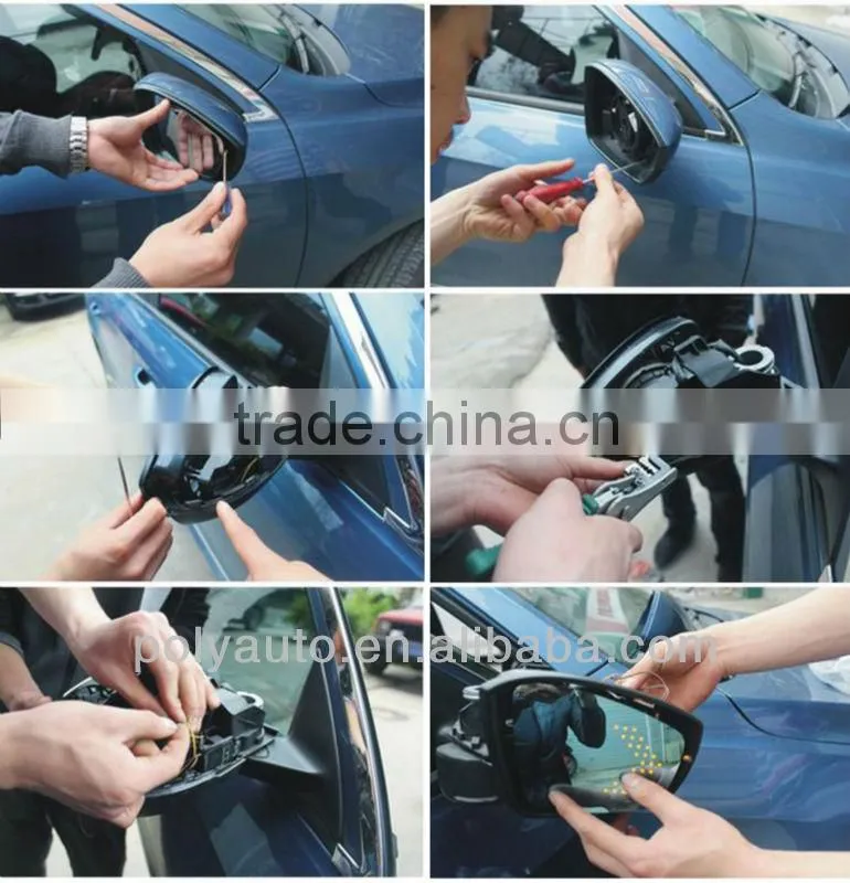 for TOYOTA side mirror glass with LED turn signal arrow