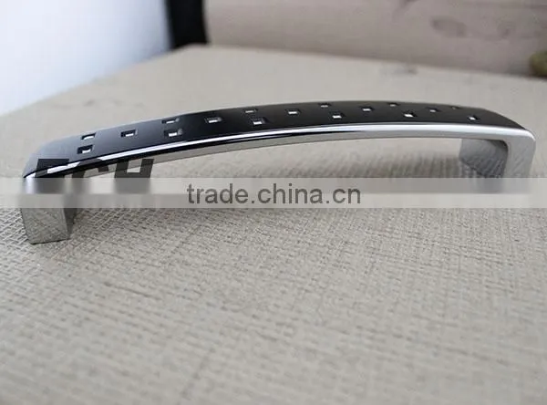 High quality Zinc ally and Alumium black sliding door handle