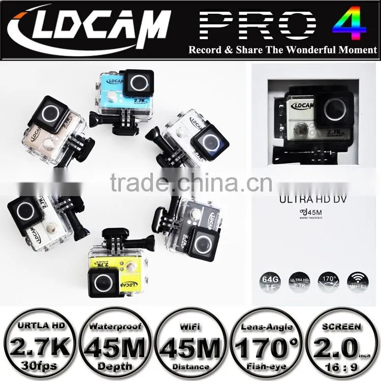 Big discounts!!! LDCAM PRO4 Ultra HD 2.7K/4K Video 170 degrees Wide Angle Sports action Cam 2-inch Screen 1080p 60fps