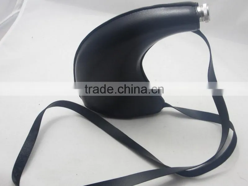 Manufacturer's patent unique style ox horn type hip flask