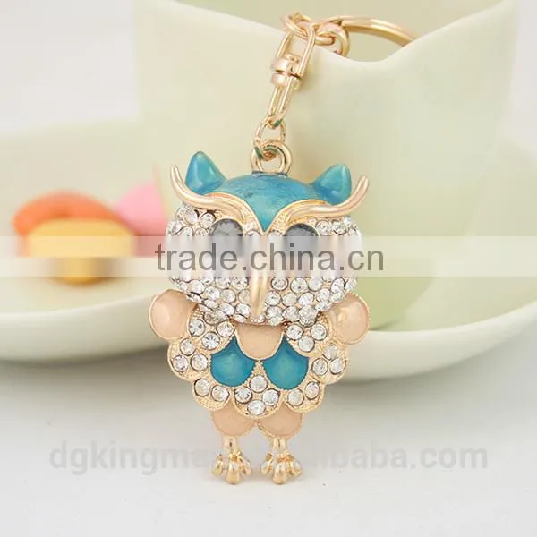 Kingman low price updated round five star rhinestone keychain