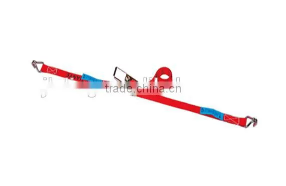 Ratchet tie down strap with S hook