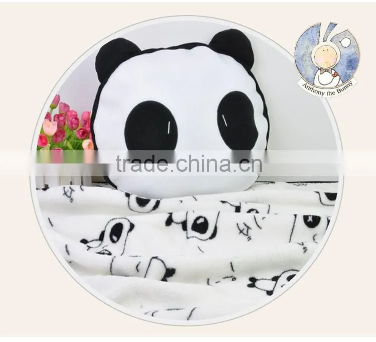 100% Polyester Wholesale China Panda Print Blanket