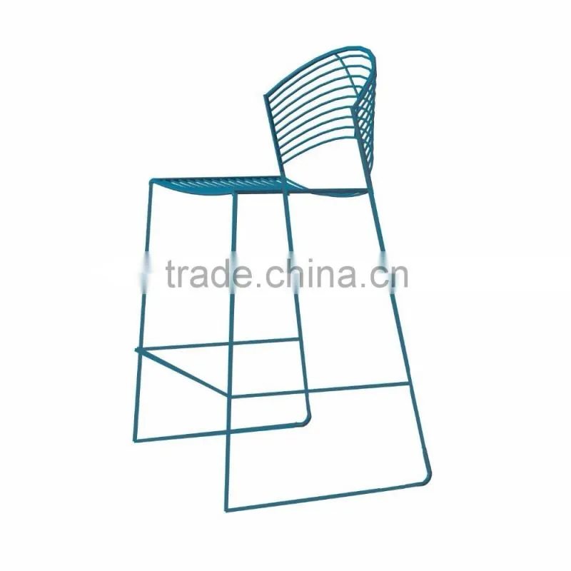 French handmade outdoor Leisure bar stool wire chair for garden