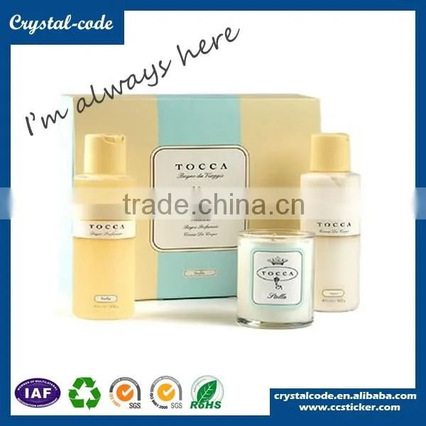 Cheap printed decorative cosmetic bottle adhesive label