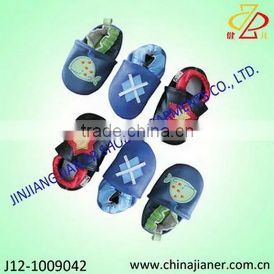 Cute design soft leather baby shoes