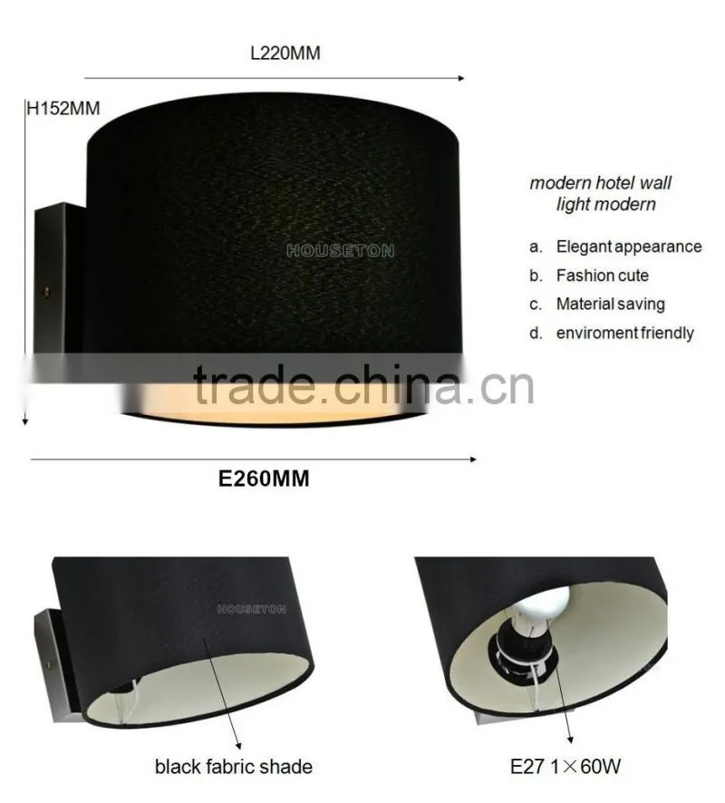 Hotel decorative black wall light wall sconce,black wall light wall sconce,wall light wall sconce W1020