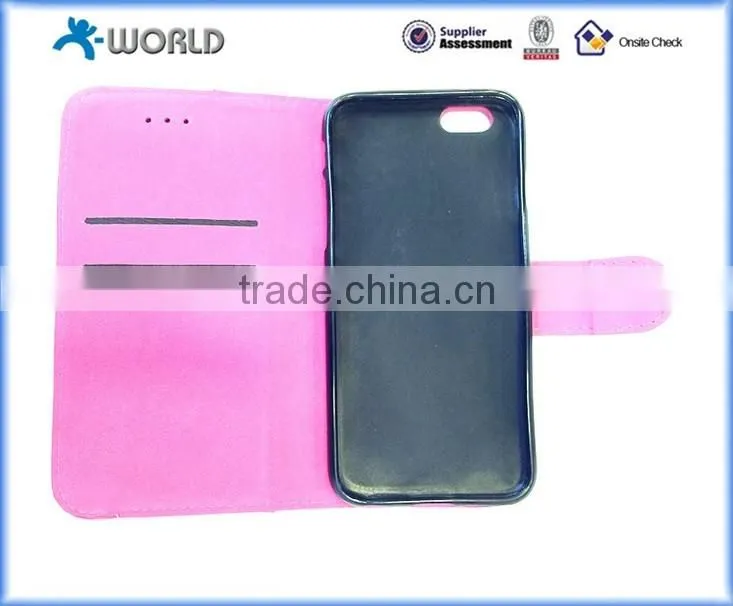 Free access Card Holder stand wallet cover leather case for iphone 6