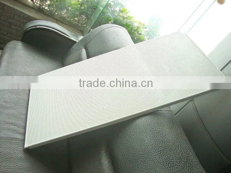 Perforated metal lay in 2x2/600*600 ceiling tiles/lay on ceiling 595*595(ISO9001,CE)
