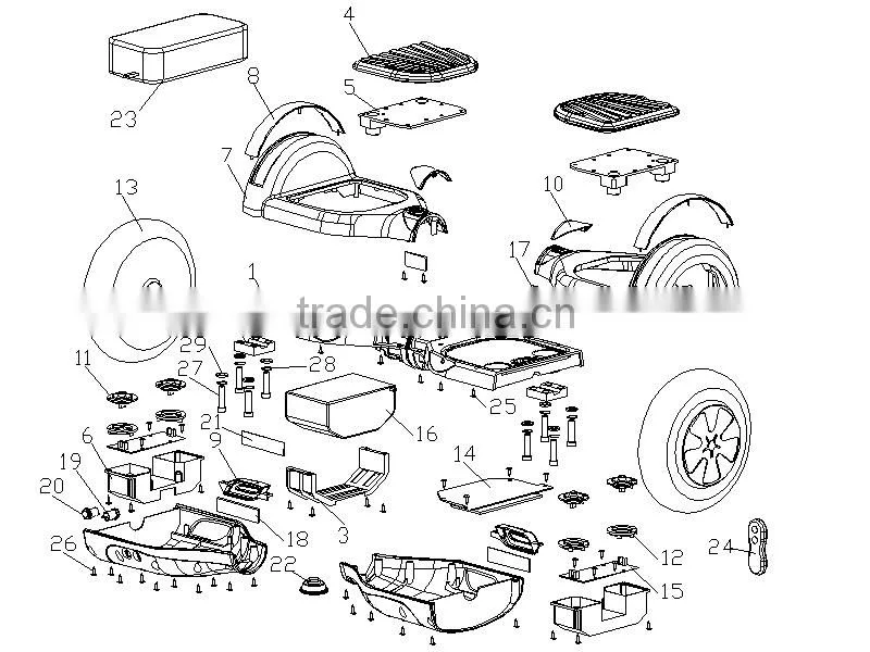 parts electric balance scooter parts factory directly twist car control Pandel