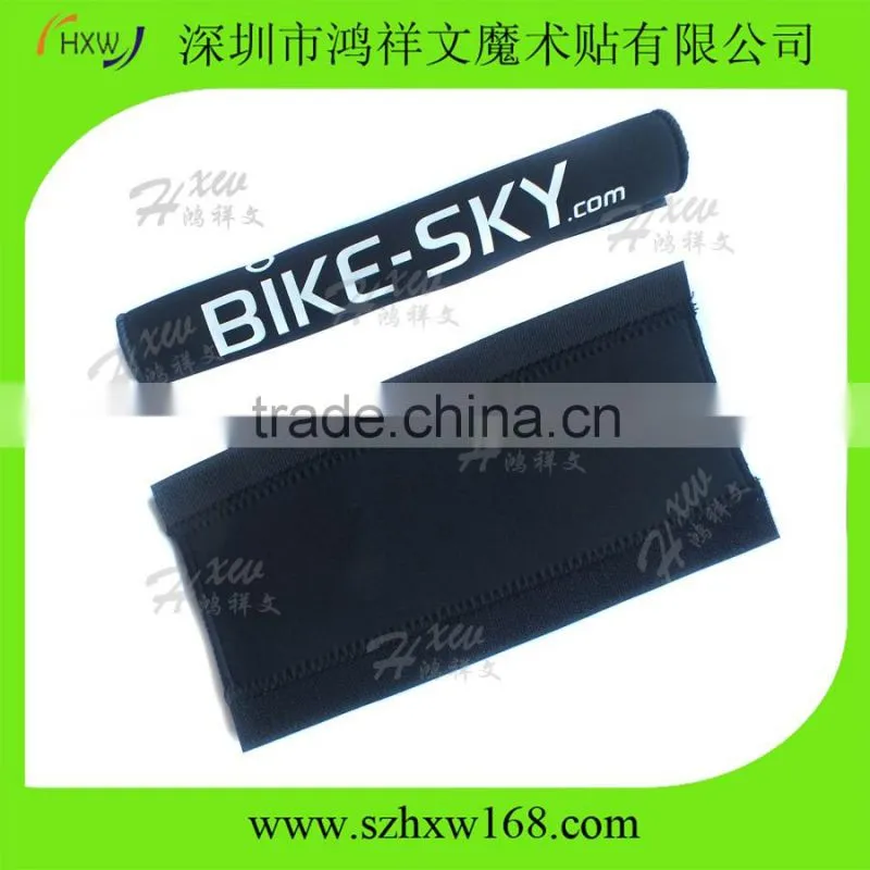 OEM logo print hook and loop neoprene chainstay protector