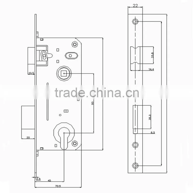 Professional China manufacturer of security gate lock with branded door lock cover