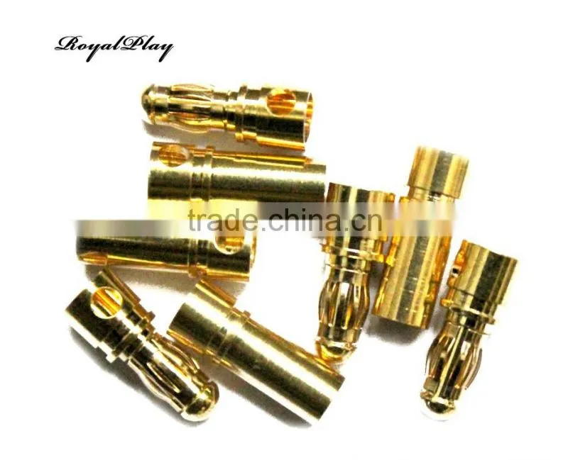 2.0mm 3.0mm 4.0mm Gold Plated Male Female Banana Plug Bullet Connector Replacement