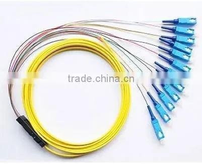 China Supply High Quality SC UPC 12 Cores fan-out Fiber Optical Pigtail