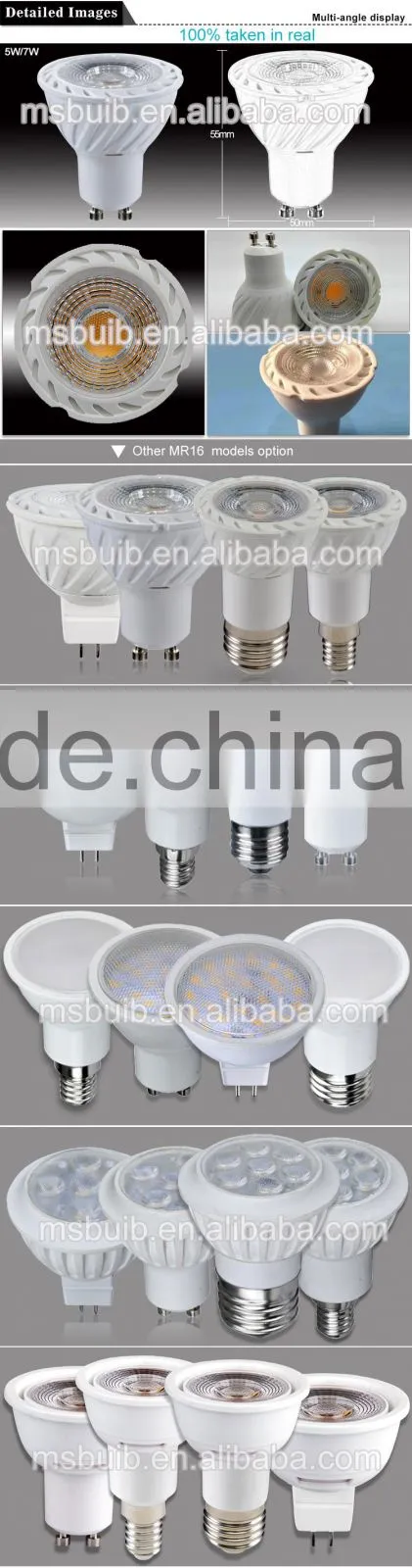 CE ROHS TUV GS certificates high power 1 cob led light mr16 led dimmable lamp