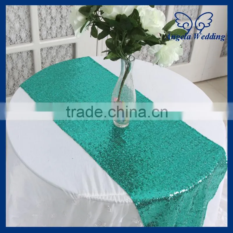 RU002E Popular cheap bead many colors available decorative white sequin table runner