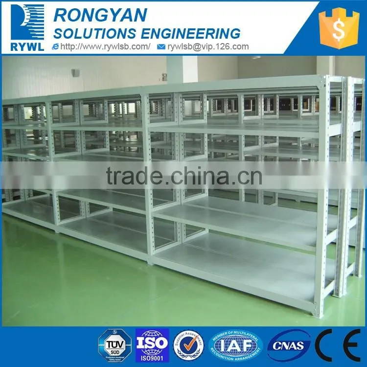 iron industrial shelving for warehouse