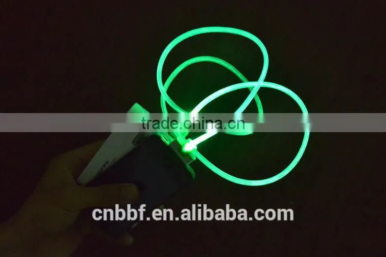 Glow in the dark micro usb charging sync cable