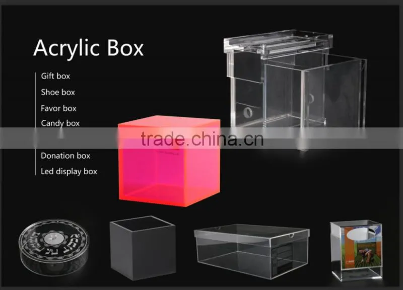 Wholesale sweety Valentine's day acrylic flower case dustproof rose box
