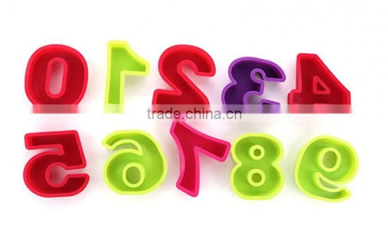 New 2016 silicone numbers and letter cake mold,3 D silicone cake mould