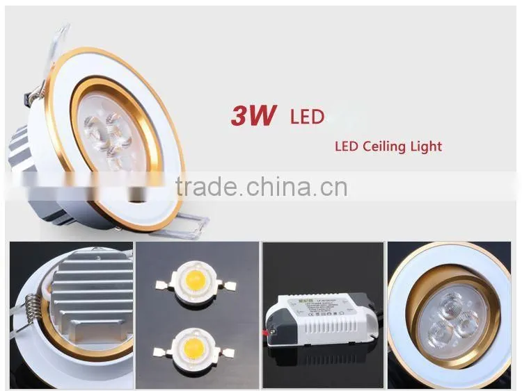 Led Recessed Ceiling Light 3W aluminium ceiling light most demanded products in china