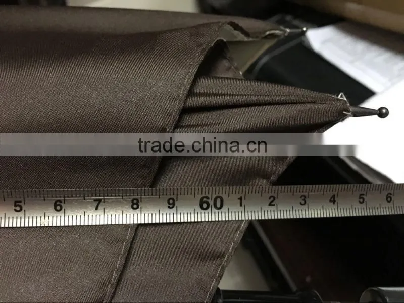2016 25inch 14mm Luxury Auto Fiberglass And Gold Aluminum Frame Double Layers High Quality Straight Umbrella