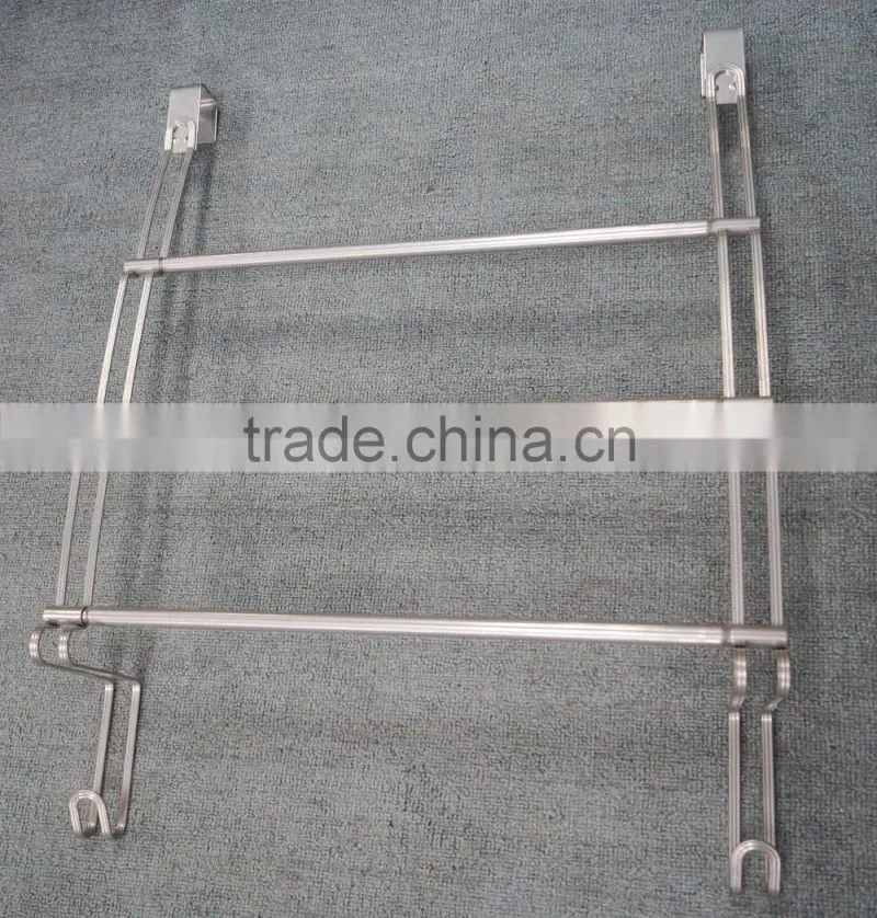 Teak over the door towel rack ORB powder coating finish