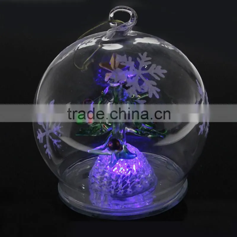 2015 Christmas decoration glass ball angel/Deer/Santa Claus xmas glass ball ornament