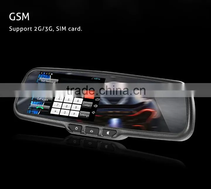 Android gps dvr rearview mirror