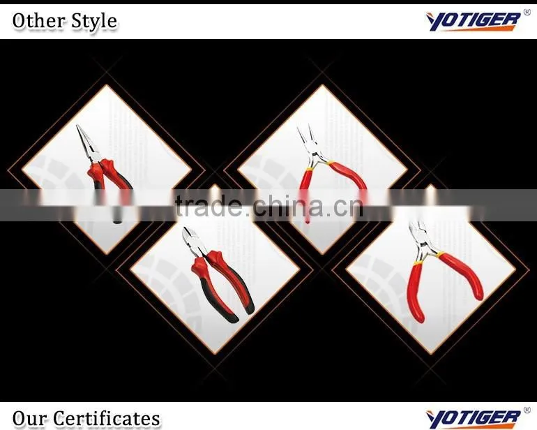 Comfortable Bimaterial Plastic Handle Combination Plier Mechanical Cable Cutting Tools