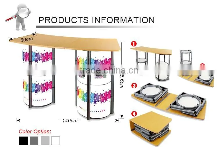 twistable aluminum small reception desk