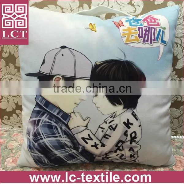 wholesale made of high grade polyester suede fabric throw pillow with custom designs embroideried(LCTP0054)