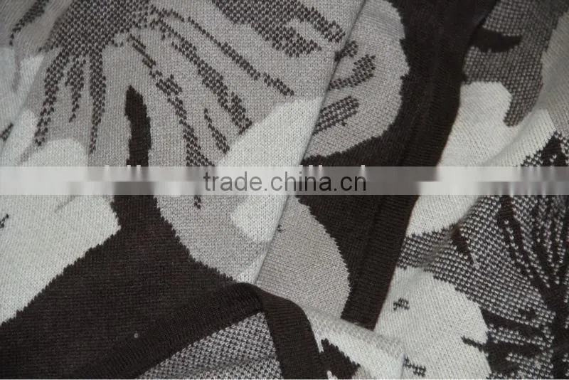 100%cashmere square knitted blankets