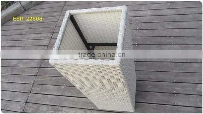 Big indoor outdoor wicker square flower pot