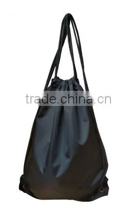 Wholesale waterproof polyester Fabric Cheap school Drawstring Backpack bag