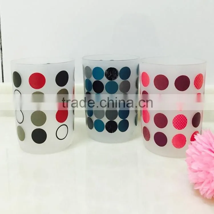 Custom printed pp plastic cup with geometry design