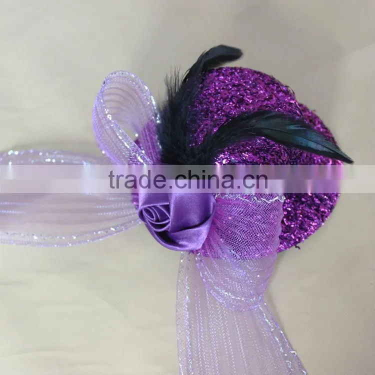 MYLOVE 5" feather hat with clips feather party hat several colors MLXM060
