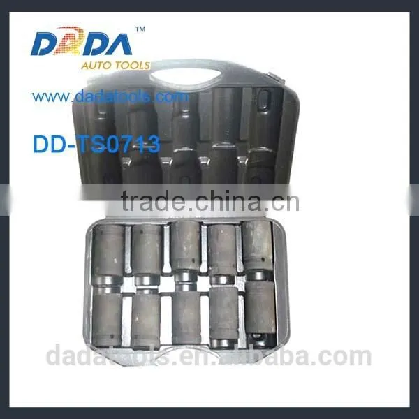 DD-TS0713 10pcs 1" Drive Socket Set,Socket Wrench,Auto Repair Hand Tool