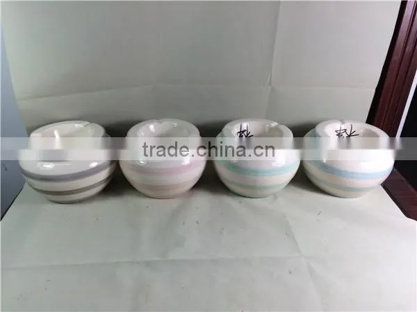 Wholesale Custom Round portable Cohiba ceramic Cigar Ashtray