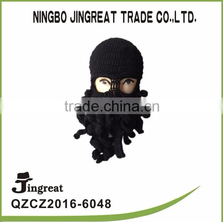 wholesale hot style color wool hat Knitting hat Squid, octopus hat ski cap warm hand